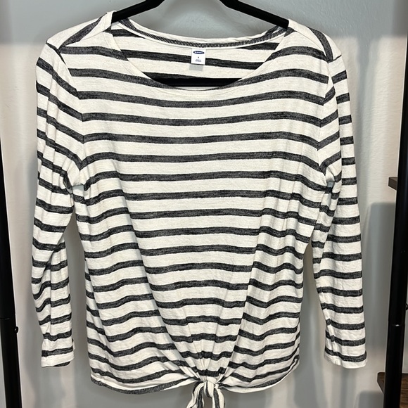 Old Navy Relaxed Tie-Front Mariner Top for Women Small - Picture 4 of 8